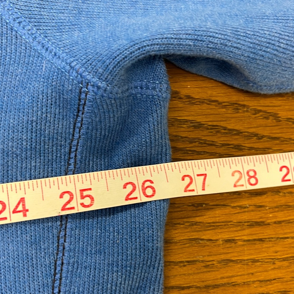 TOMMY BAHAMA Blue Gray Reversible 1/4 Zip Mens Sweater XL Travel Vacation Preppy - Picture 9 of 11
